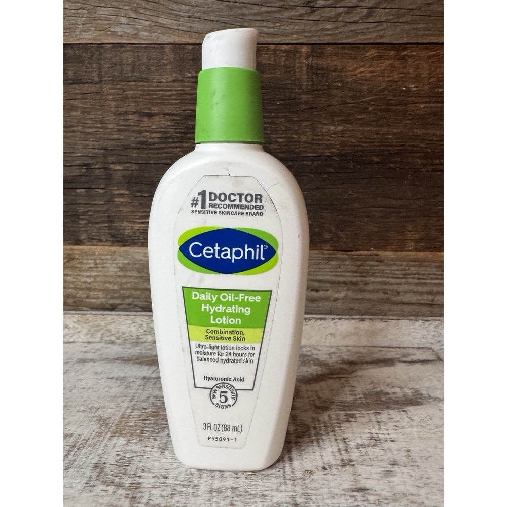 Cetaphil Daily Hydrating Lotion for Face w/ Hyaluronic Acid 3 fl oz – New No Box
